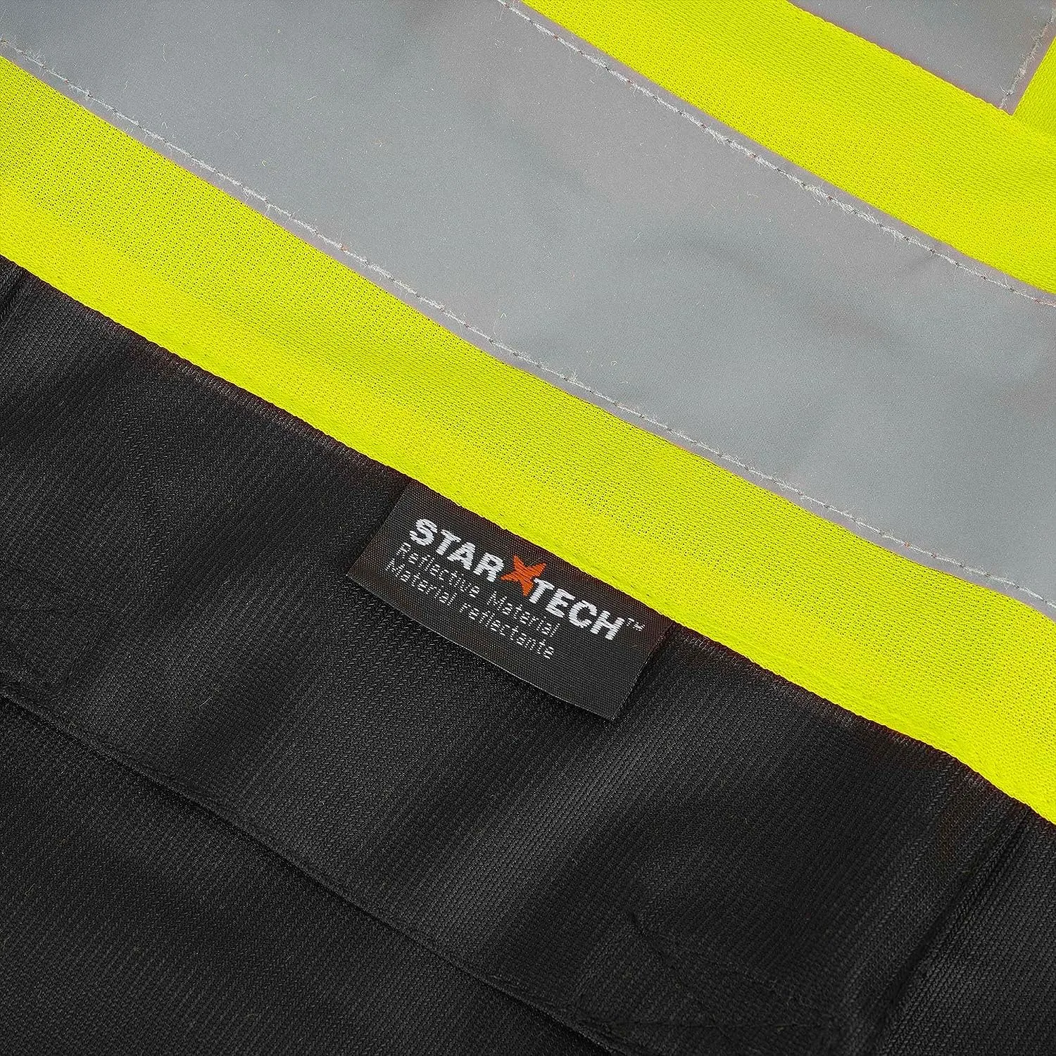 Pioneer Hi-Vis Reflective Safety Vest, Solid Neon, 8 Pockets, Zipper, Adjustable