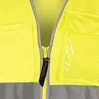 Pioneer Safety Vest for Men – Hi Vis Reflective Neon with 8 Pockets, Zipper Closure for Construction, Traffic - YELLOW/GREEN