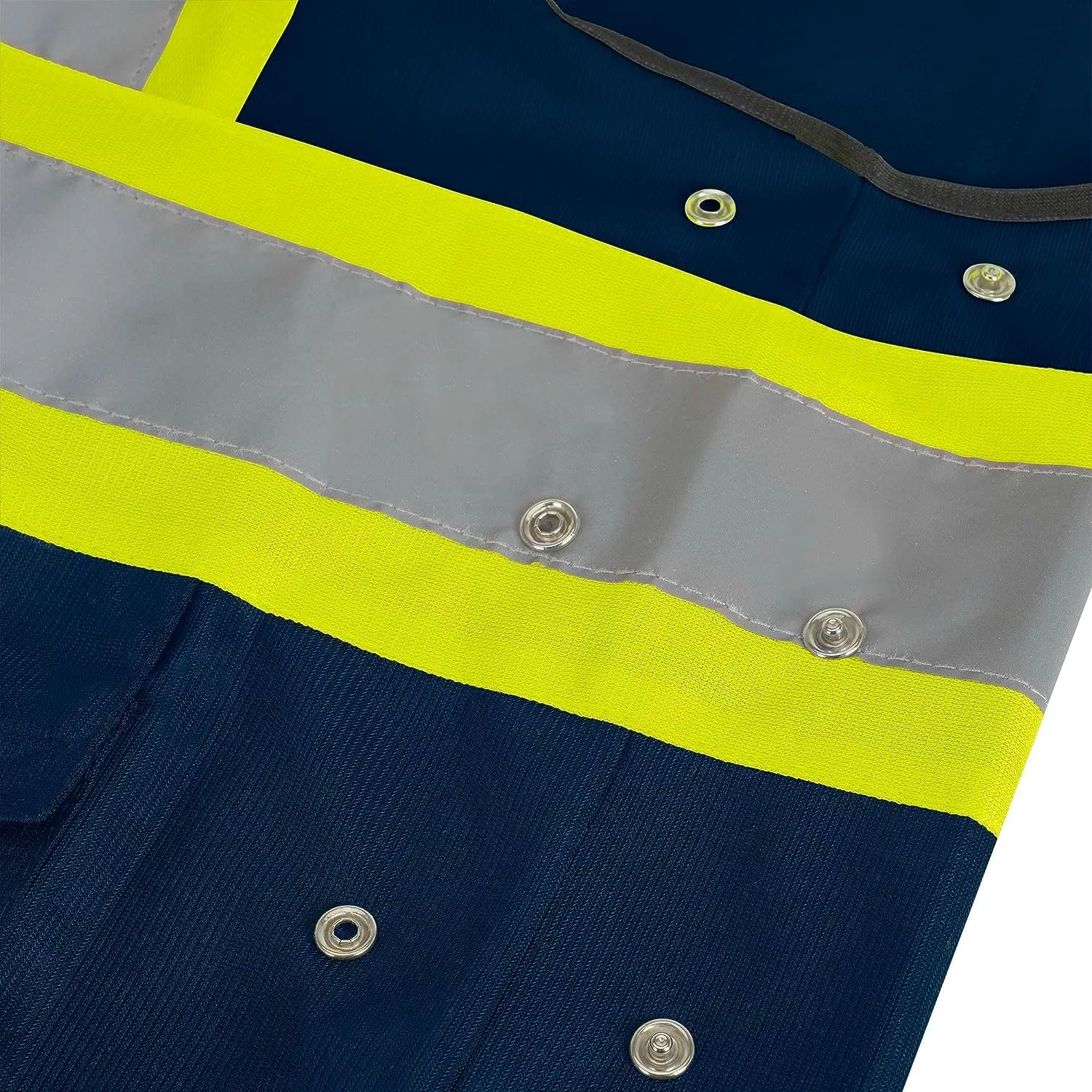 Pioneer Hi-Vis Reflective Safety Vest, Solid Neon, 8 Pockets, Zipper, Adjustable