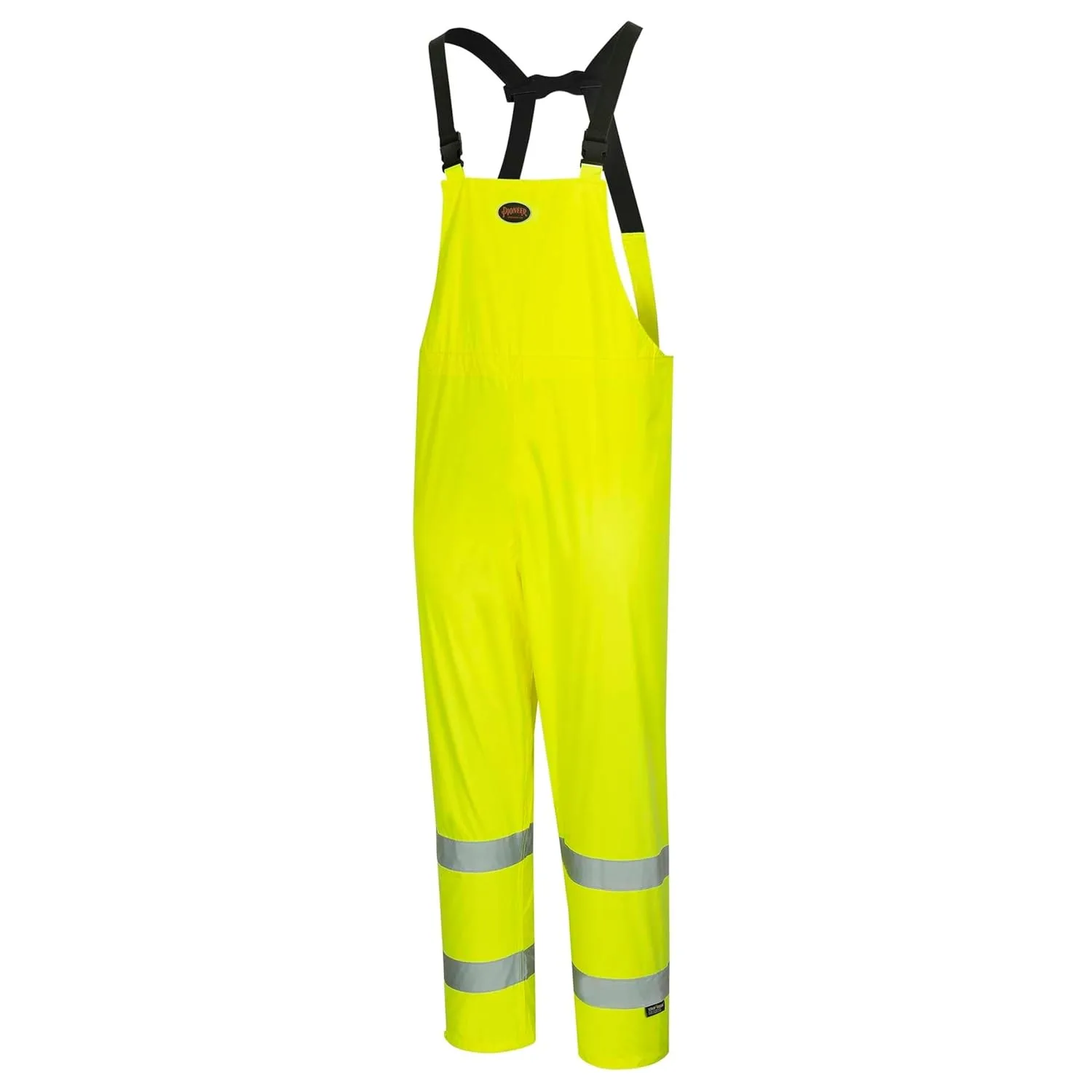 Pioneer High Visibility Rain Gear Safety Jacket and Bib Pants – Hi Vis Waterproof Reflective PVC Work Suit for Men
