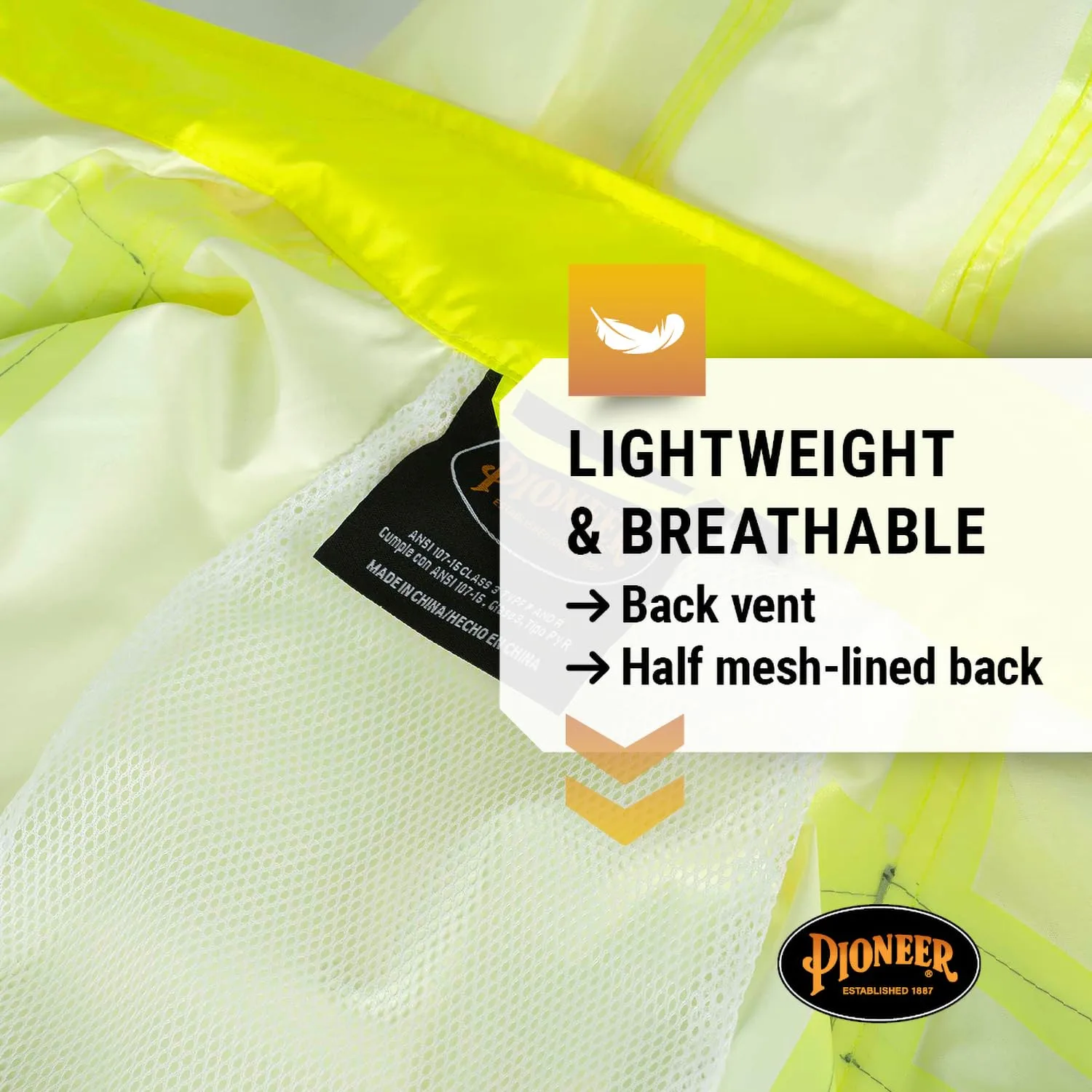 Pioneer High Visibility Rain Gear Safety Jacket and Bib Pants – Hi Vis Waterproof Reflective PVC Work Suit for Men