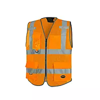 PIONEER 6960U Orange Mesh Multipocket Safety Vest - X-Small