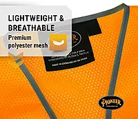 PIONEER 6960U Orange Mesh Multipocket Safety Vest - X-Small