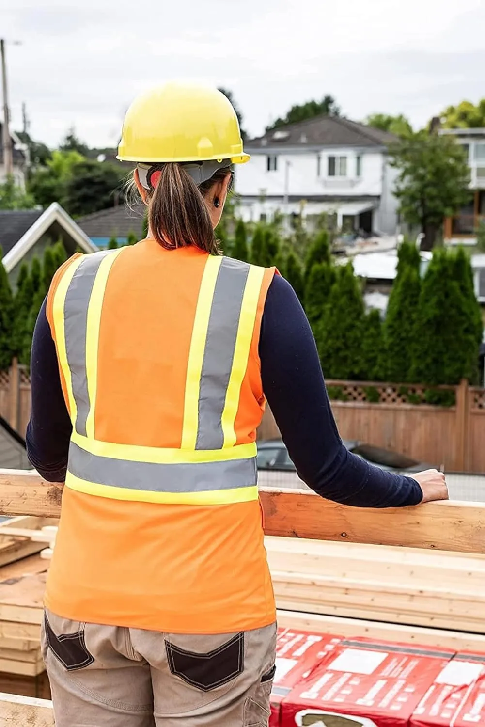 Pioneer Safety Vest for Women With Pockets - Hi-Vis Reflective Tape