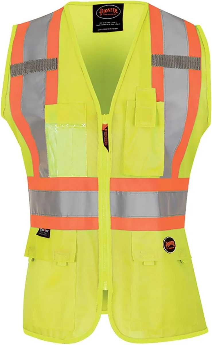 Pioneer Safety Vest for Women With Pockets - Hi-Vis Reflective Tape