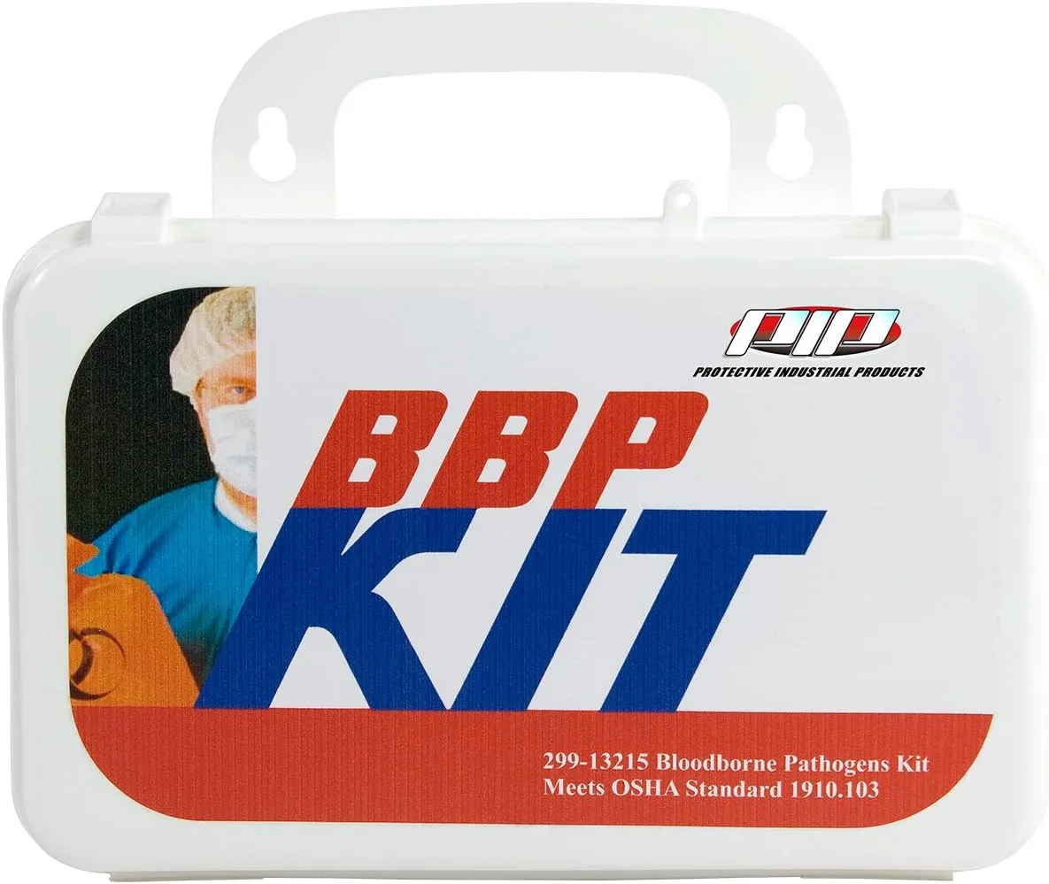 PIP 299-13215 Bloodborne Pathogens Kit 15 Pc First Aid Kit