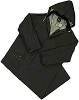 West Chester Master Gear 4160BFR Black Medium Polyester/PVC Arc Flash Protection Coat - Attached Hood - Fits 52 in Chest