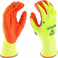 West Chester HVY710HSNFB Hi-Vis HPPE Nitrile Palm Coated Gloves – Medium, Yellow/Orange