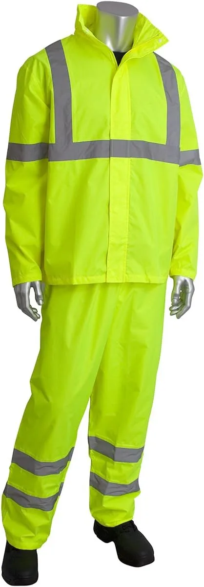 PIP Protective Industrial Products 353-1000LY-L-XL PIP 353-1000LY-L-XL Rain Suit, Yellow, L-XL, Hi/Vis Yellow