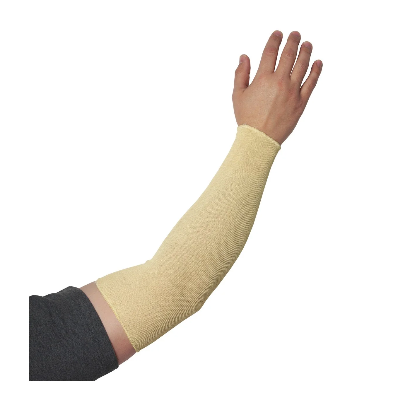2-Ply DuPont Kevlar Cut-Resistant Sleeve, 3 x 18 in, Yellow, Large