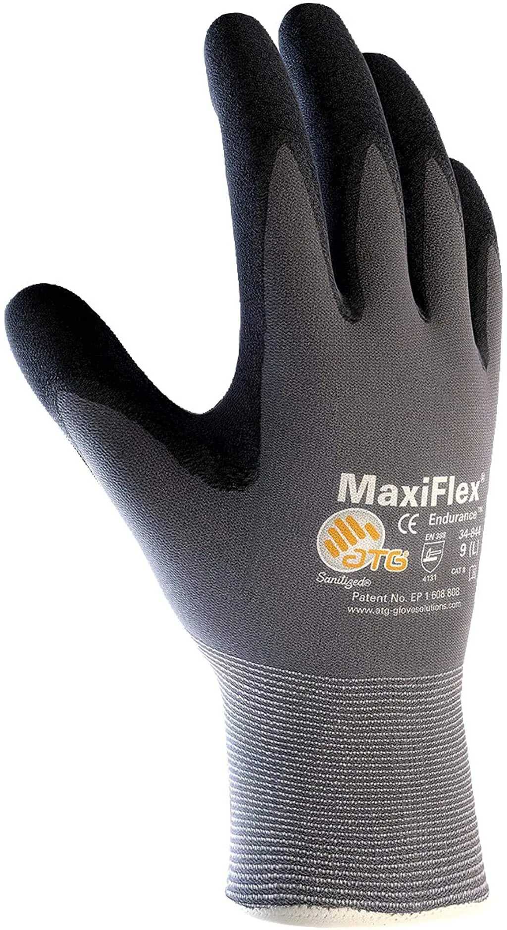 MaxiFlex Endurance 34-844/XL Seamless Knit Nylon Glove with Nitrile Coated Micro-Foam Grip on Palm and Fingers