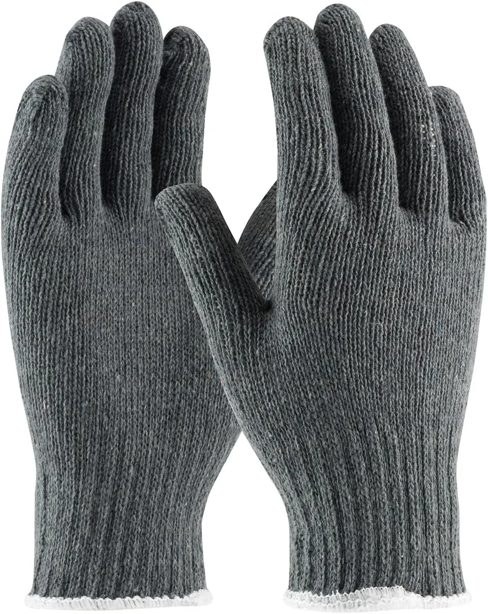 PIP Cotton/Polyester Gloves, 9in, X-Large, Gray, Pack Of 12 Pairs