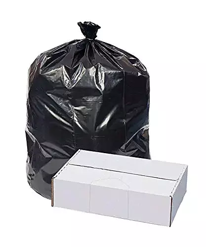 Repro 0.9-mil Can Liners, 10 Gallons, 22" x 25", Black, Pack of 500