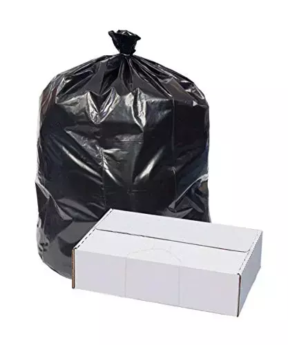 Repro 0.9-mil Can Liners, 10 Gallons, 22" x 25", Black, Pack of 500