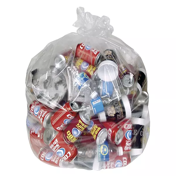 Trash Bags - Trash Can Liners Linear Low-Density Can Liners 0.7-Mil - 17" x 11.25" x 3.5" - Size 24" x 3