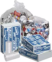 PITT PLASTICS/INTEPLAST, CAN LINER 38X58 CLEAR PERFORATED ROLL 10-10 R, Manufacturer Part Number: P6540XC