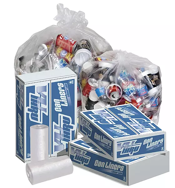 PITT PLASTICS/INTEPLAST, CAN LINER 38X58 CLEAR PERFORATED ROLL 10-10 R, Manufacturer Part Number: P6540XC