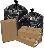 Repro Can Liners, 40 Gallon, Black, Pack Of 100 Liners