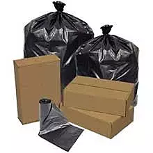 41 x 54 in 1.5 MIL Black 55 Gal Repro Can Liners - 100/Roll
