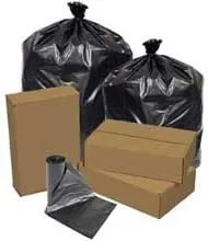 41 x 54 in 1.5 MIL Black 55 Gal Repro Can Liners - 100/Roll