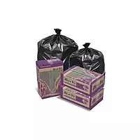 Pitt Plastics Repro Can Liners, 56 Gallon, Black, Pack Of 100 Liners