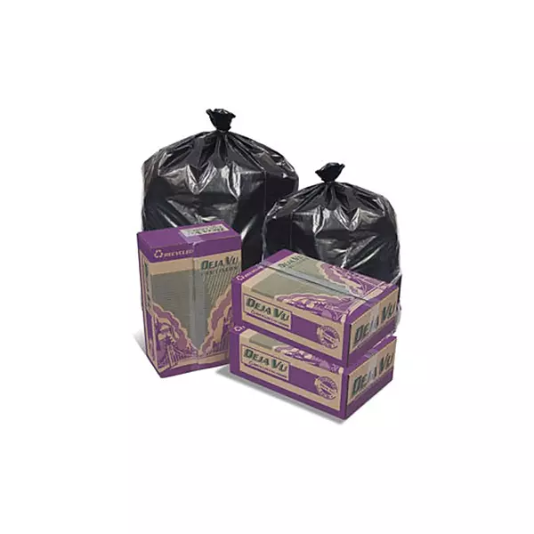 Pitt Plastics Repro Can Liners, 56 Gallon, Black, Pack Of 100 Liners