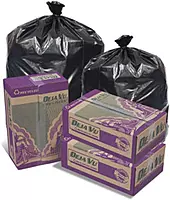 Pitt Plastics Repro Can Liners, 56 Gallon, Black, Pack Of 100 Liners