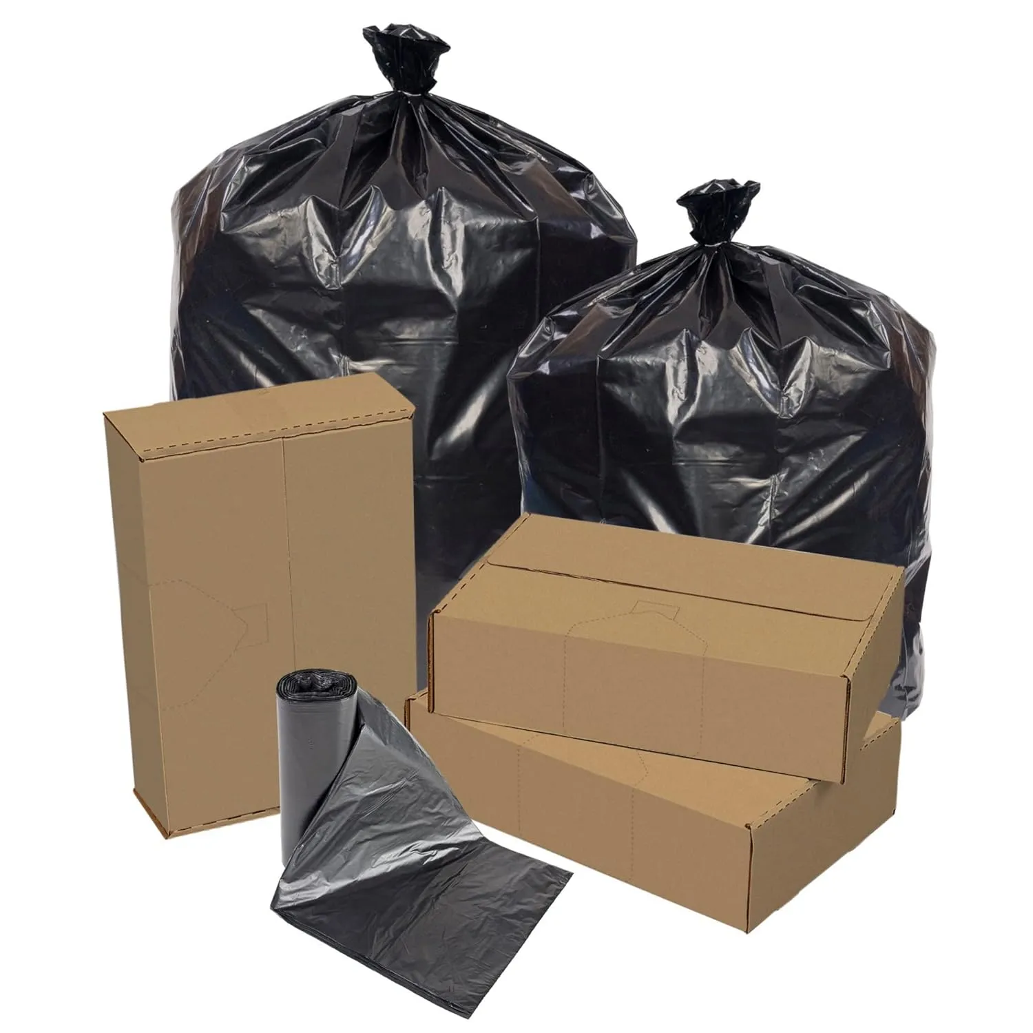 Pitt Plastics Repro Can Liners, 1.2-mil, 60 Gallons, Black, Case Of 100