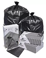 PITT PLASTICS/INTEPLAST, BLACK LOW DENSITY PERFORATED CAN LINER 100-10, Manufacturer Part Number: B76530XK