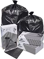 PITT PLASTICS/INTEPLAST, BLACK LOW DENSITY PERFORATED CAN LINER 100-10, Manufacturer Part Number: B76530XK