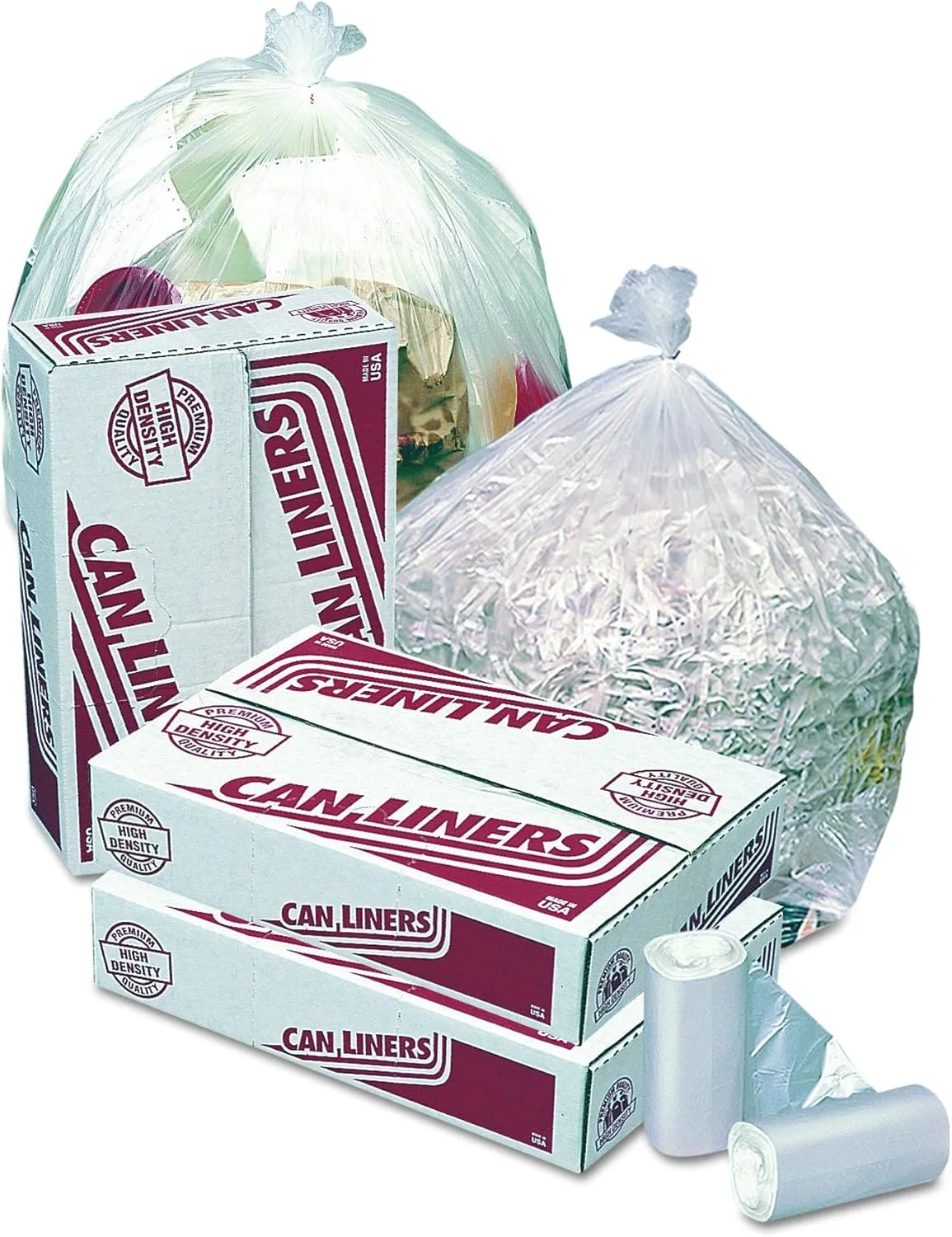 MR24249MC High-Density Mini-Roll Can Liners, 10gal, 6 mic, 24 x 24, Natural Color (Case of 1000)