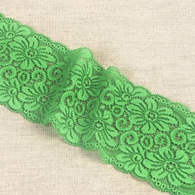 Pizzo Elastico Fiori altezza 8 cm Pizzo Elastico Fiori altezza 8 cm