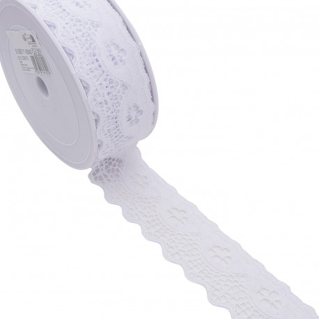 Pizzo Rachel Fiori alt. 4 cm Pizzo Rachel Fiori alt. 4 cm