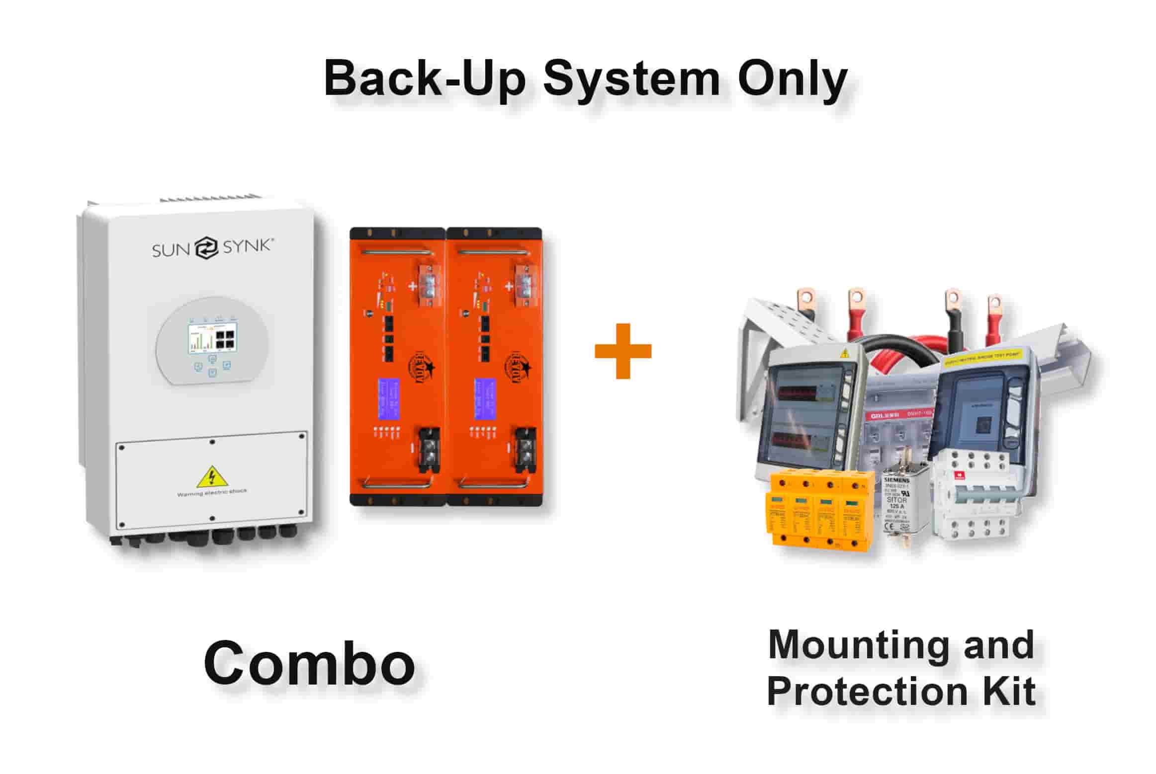 5.0 kW SUNSYNK Hybrid - REVOV Combo, c/w 2 x 5.12 kWh Lithium Batteries