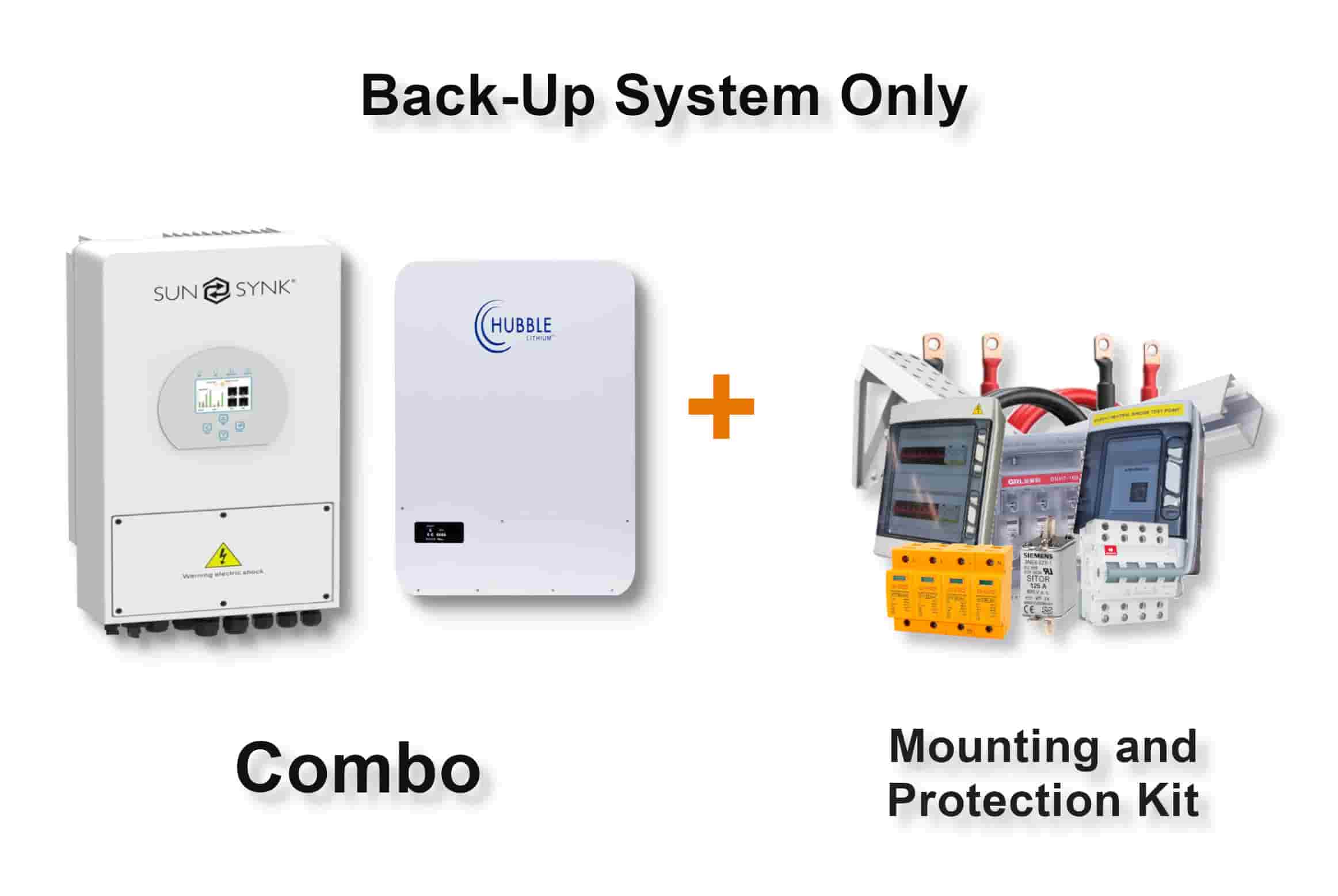 5.0 kW SUNSYNK Hybrid - HUBBLE Combo, c/w 5.12 kWh Lithium Battery