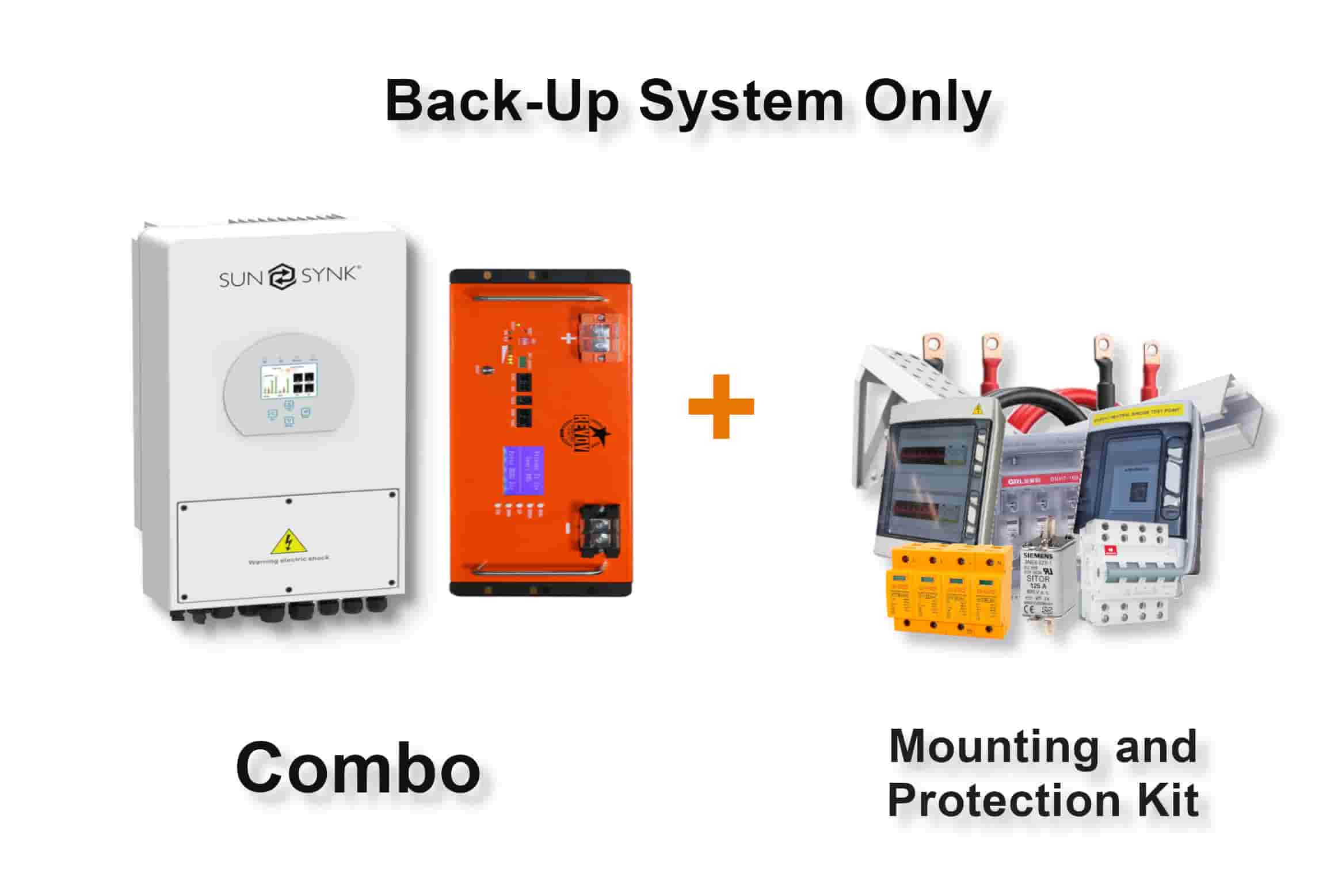 5.0 kW SUNSYNK Hybrid - REVOV Combo, c/w 5.12 kWh Lithium Battery