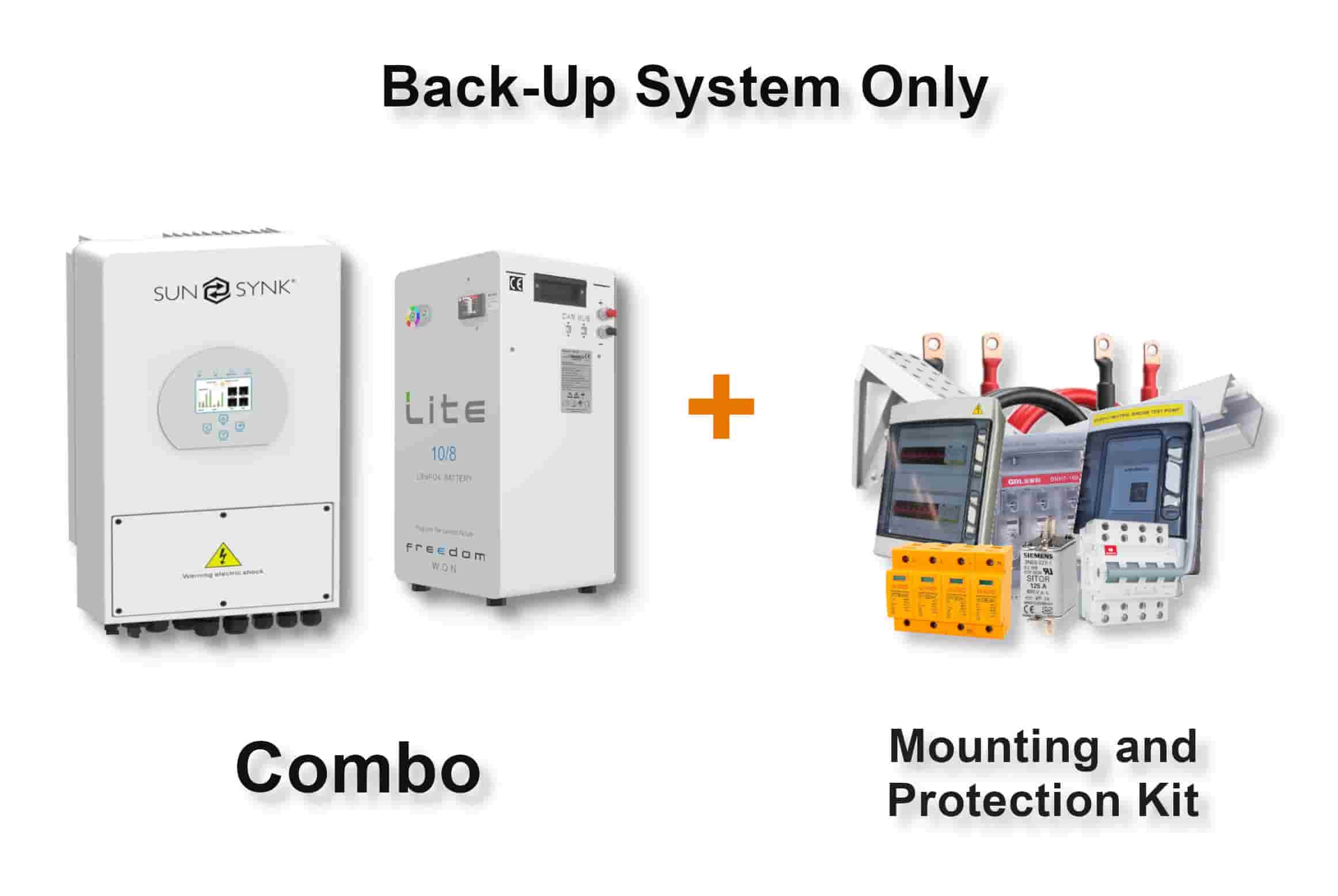 5.0 kW SUNSYNK Hybrid - FREEDOM WON Combo, c/w 10.0 kWh Lithium Battery