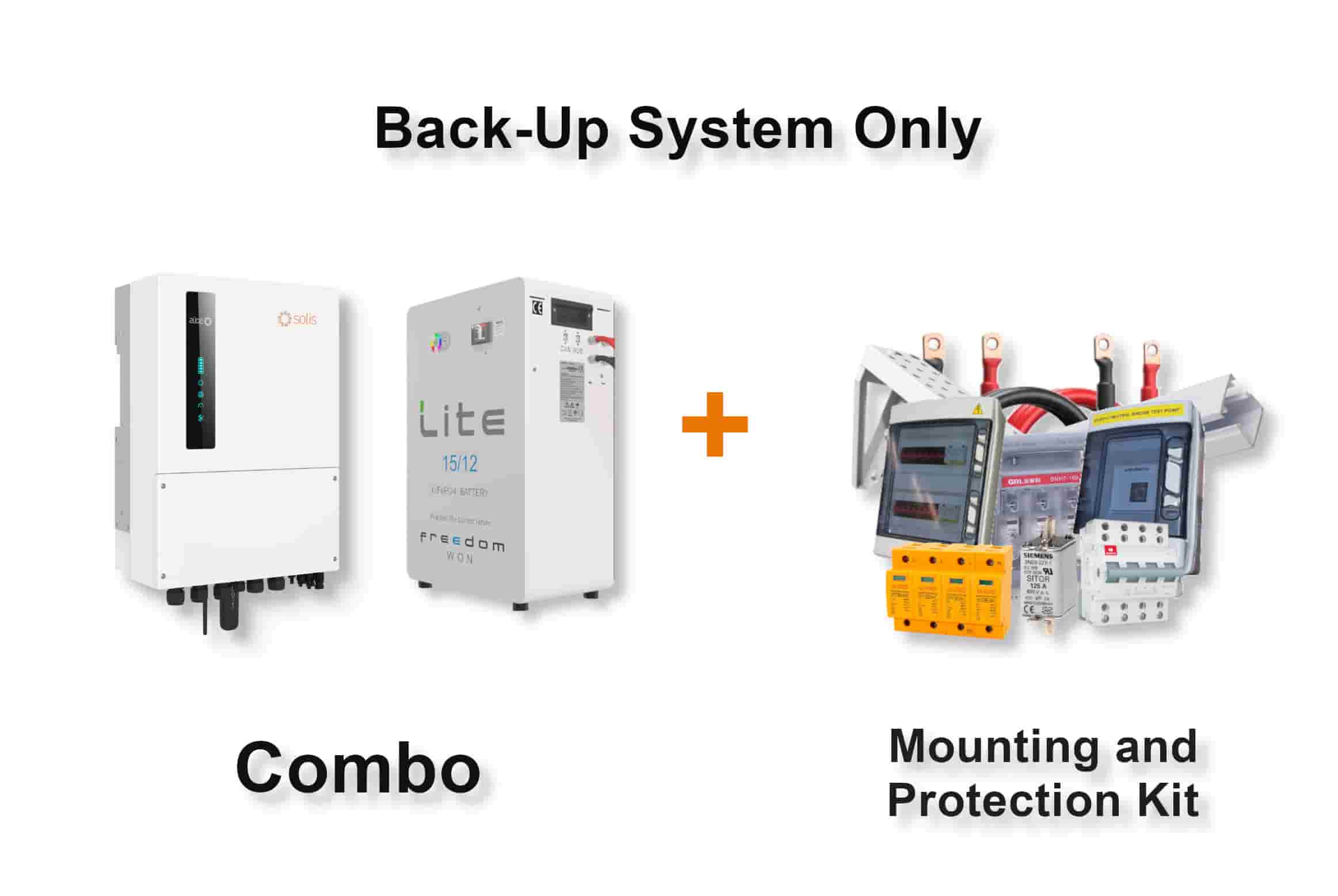 6.0 kW SOLIS S6 Hybrid - FREEDOM WON Combo, c/w 15.0 kWh Lithium Battery