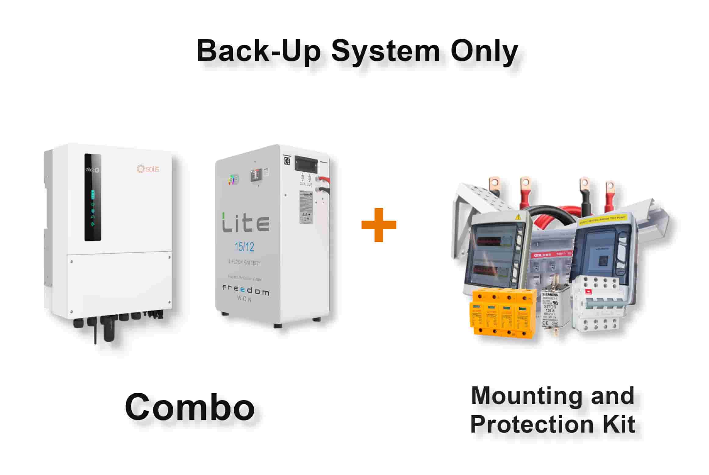 8.0 kW SOLIS S6 Hybrid Combo, c/w 15 kWh FREEDOM WON Lithium Battery