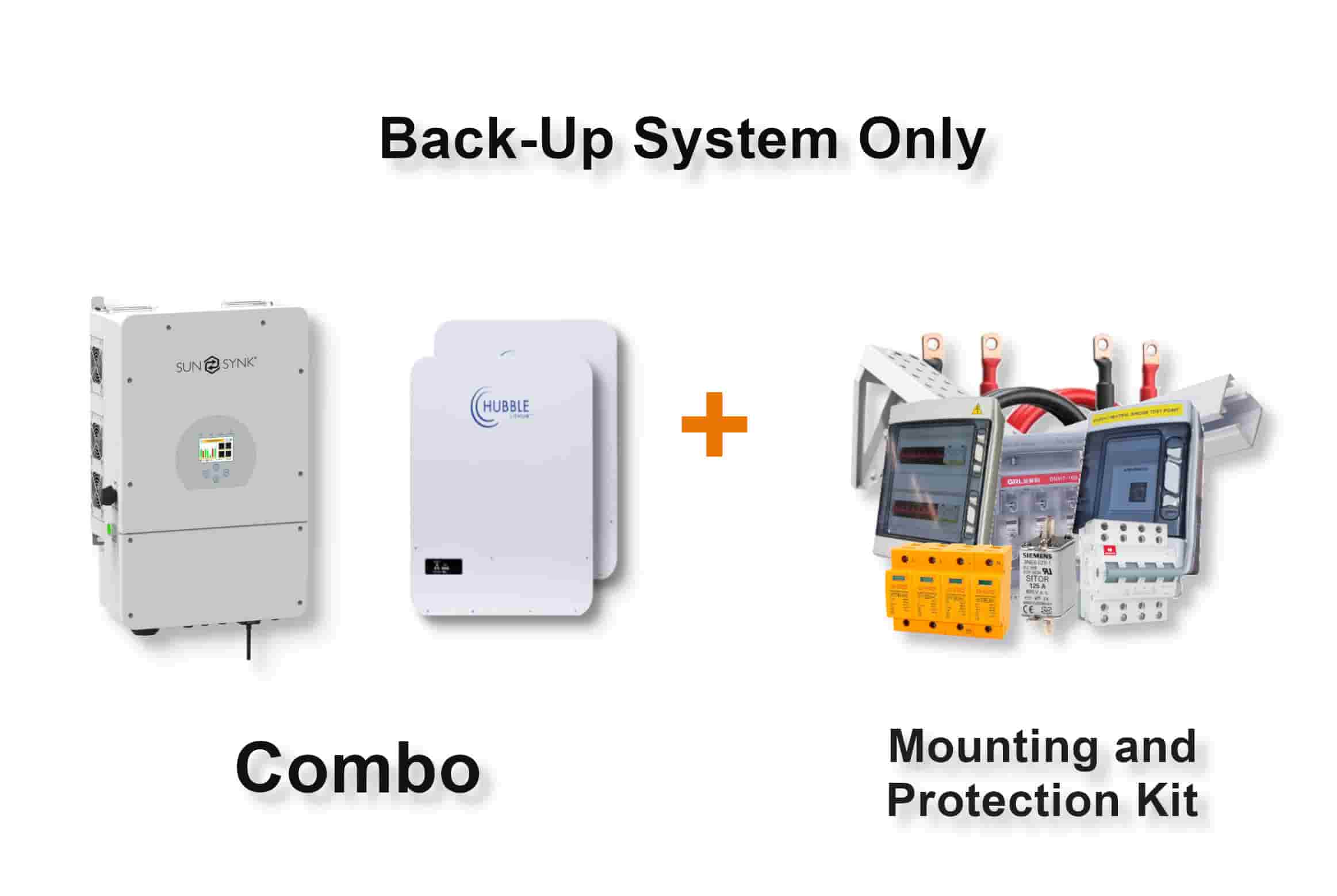 8.0 kW SUNSYNK Hybrid - HUBBLE Combo, c/w 2x 5.12 kWh Lithium Batteries