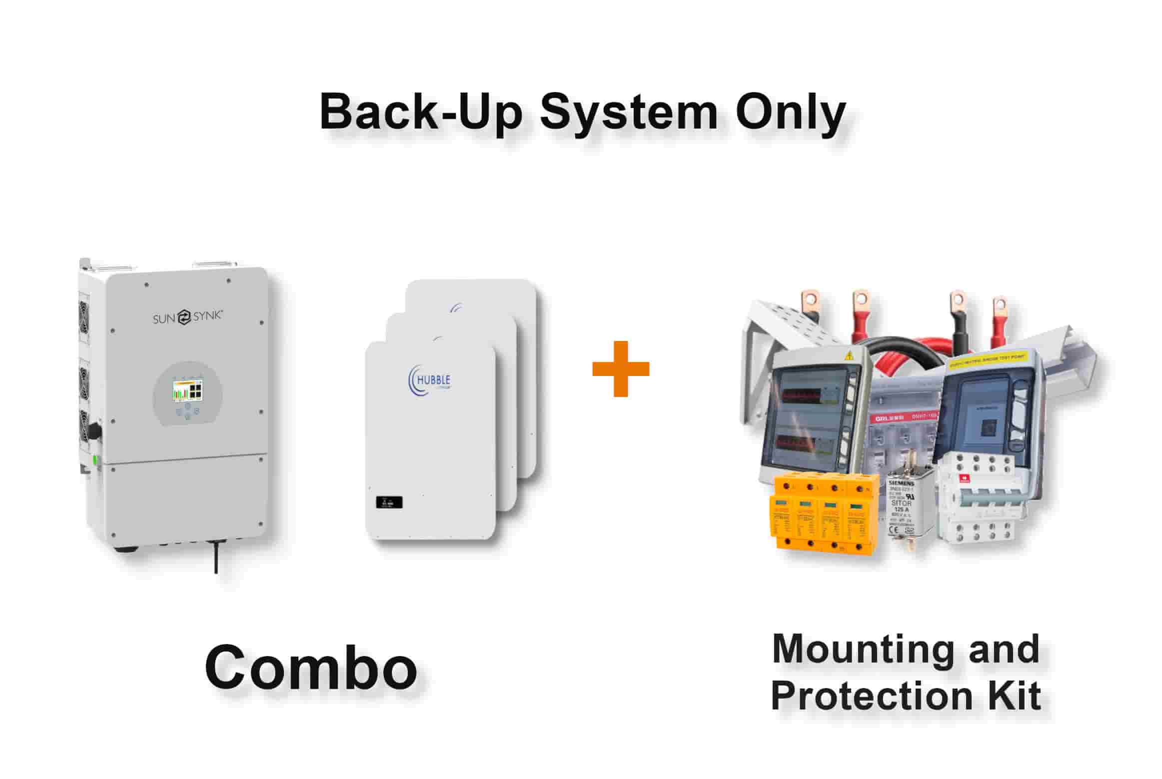 8.0 kW SUNSYNK Hybrid - HUBBLE Combo, c/w 3x 5.12 kWh Lithium Batteries