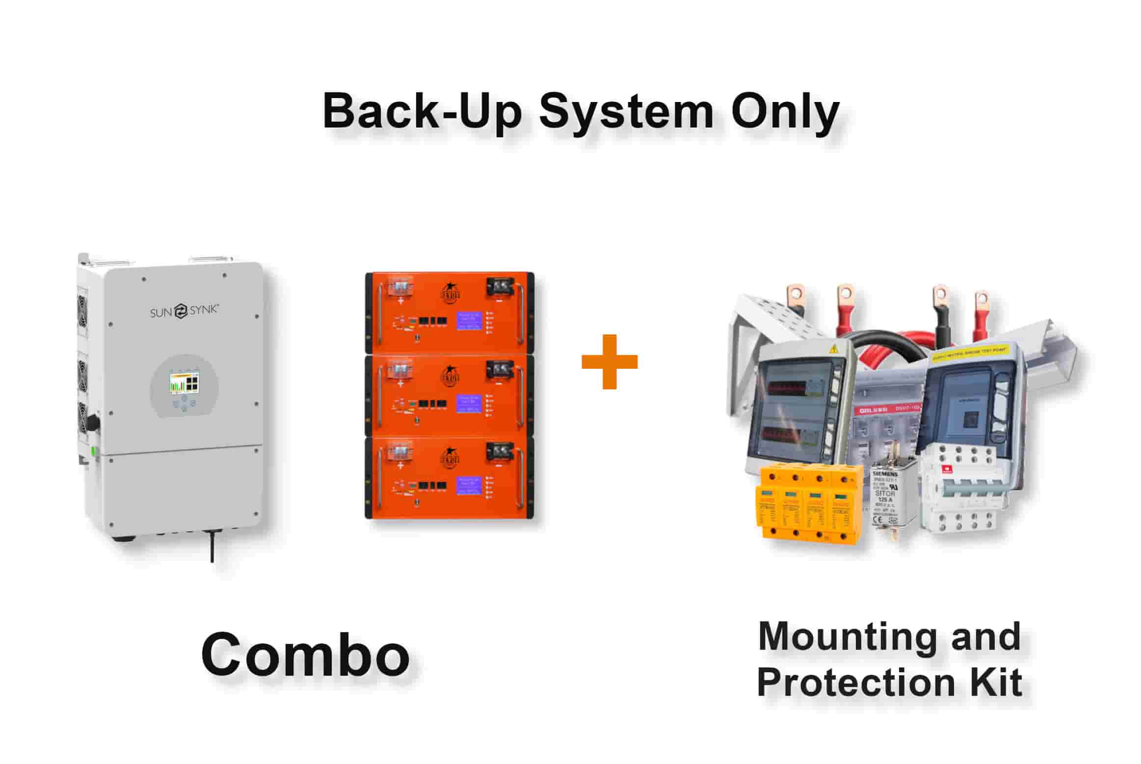 8.0 kW SUNSYNK Hybrid - REVOV Combo, c/w 3x 5.12 kWh Lithium Batteries