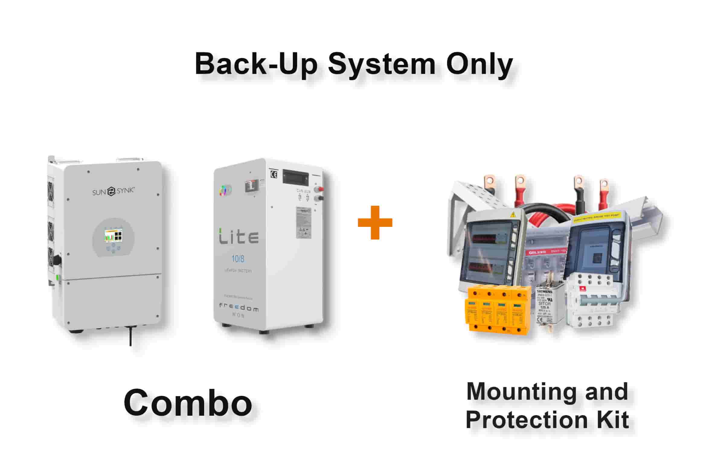 8.0 kW SUNSYNK Hybrid - FREEDOM WON Combo, c/w 10.0 kWh Lithium Battery