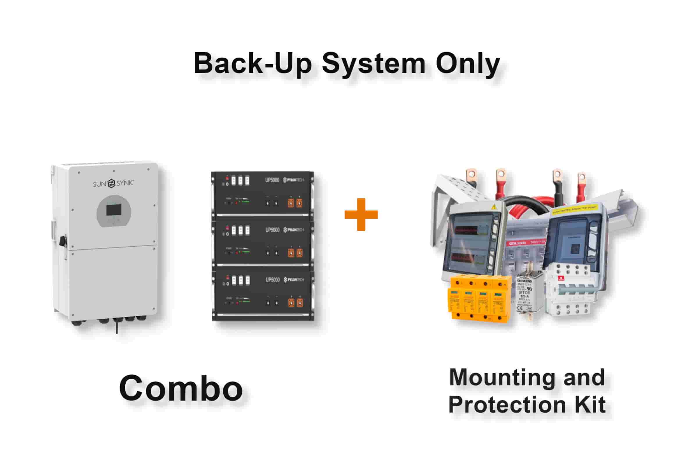 16.0 kW SUNSYNK Hybrid - PYLONTECH Combo, c/w 3x 4.8 kWh Lithium Batteries 16.0 kW SUNSYNK Hybrid - PYLONTECH Combo, c/w 3x 4.8 kWh Lithium Batteries