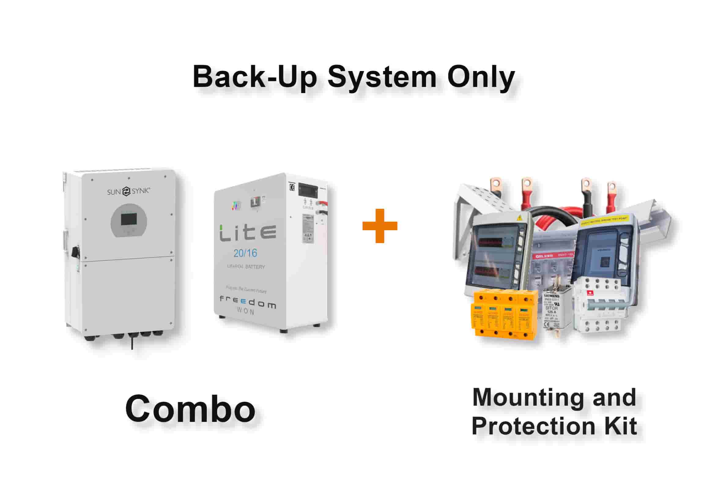 16.0 kW SUNSYNK Hybrid - FREEDOM WON Combo, c/w 20 kWh Floor Standing Lithium Battery