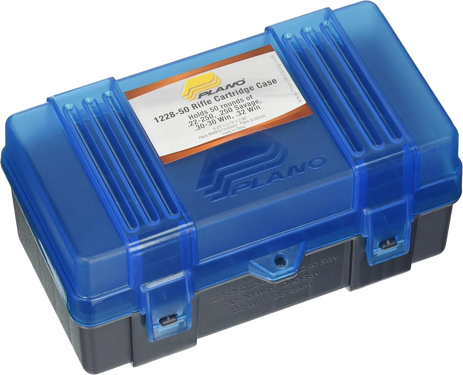 PLANO Handgun and Rifle Ammo Case, Hard-Shell Plastic Ammunition Storage with Flip-Top Lid and Deep Individual Slots