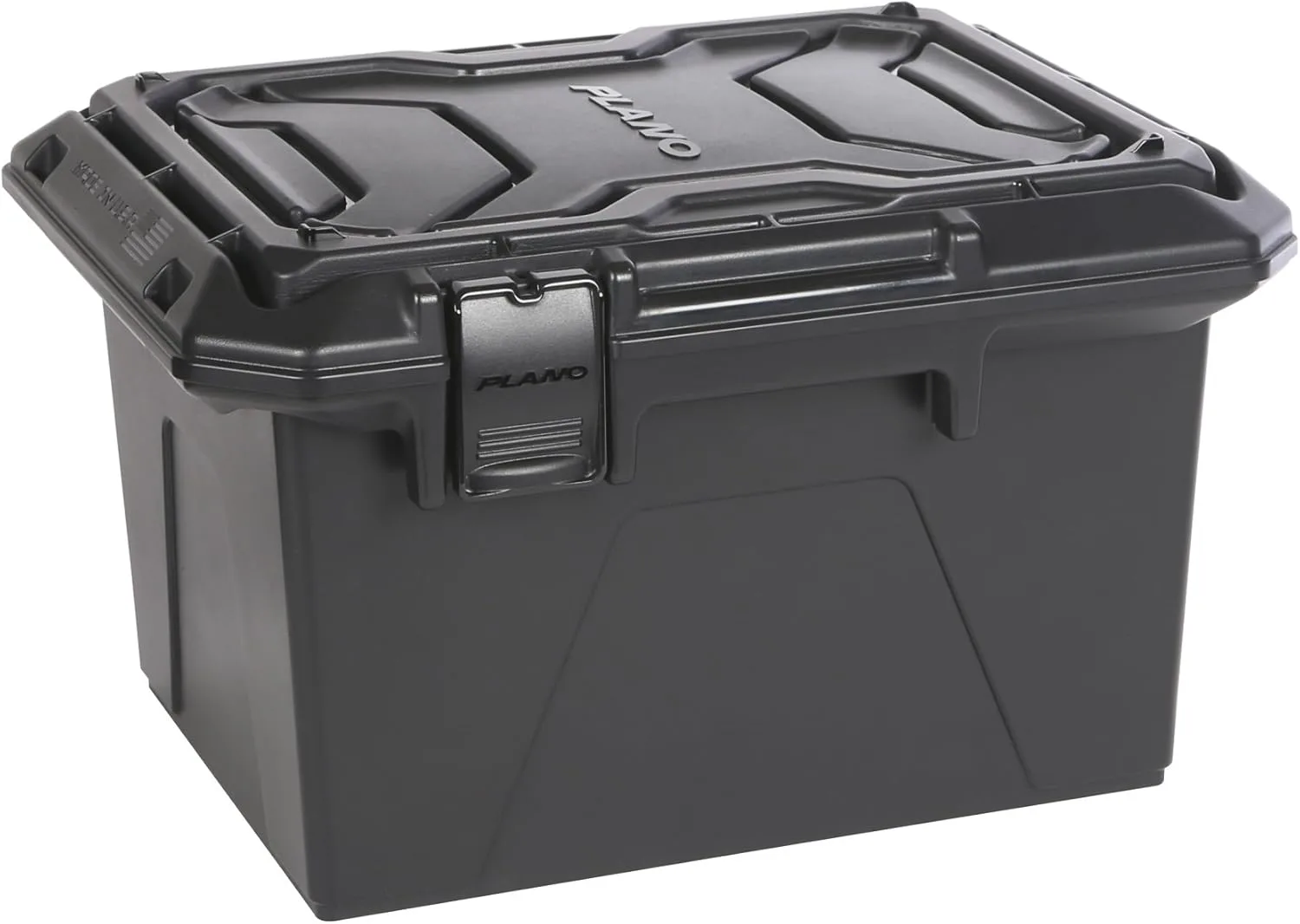 Plano Ammo Crate, Black, Lockable Plastic Ammunition Storage Box, Water-Resistant Protection with Interlocking Foam