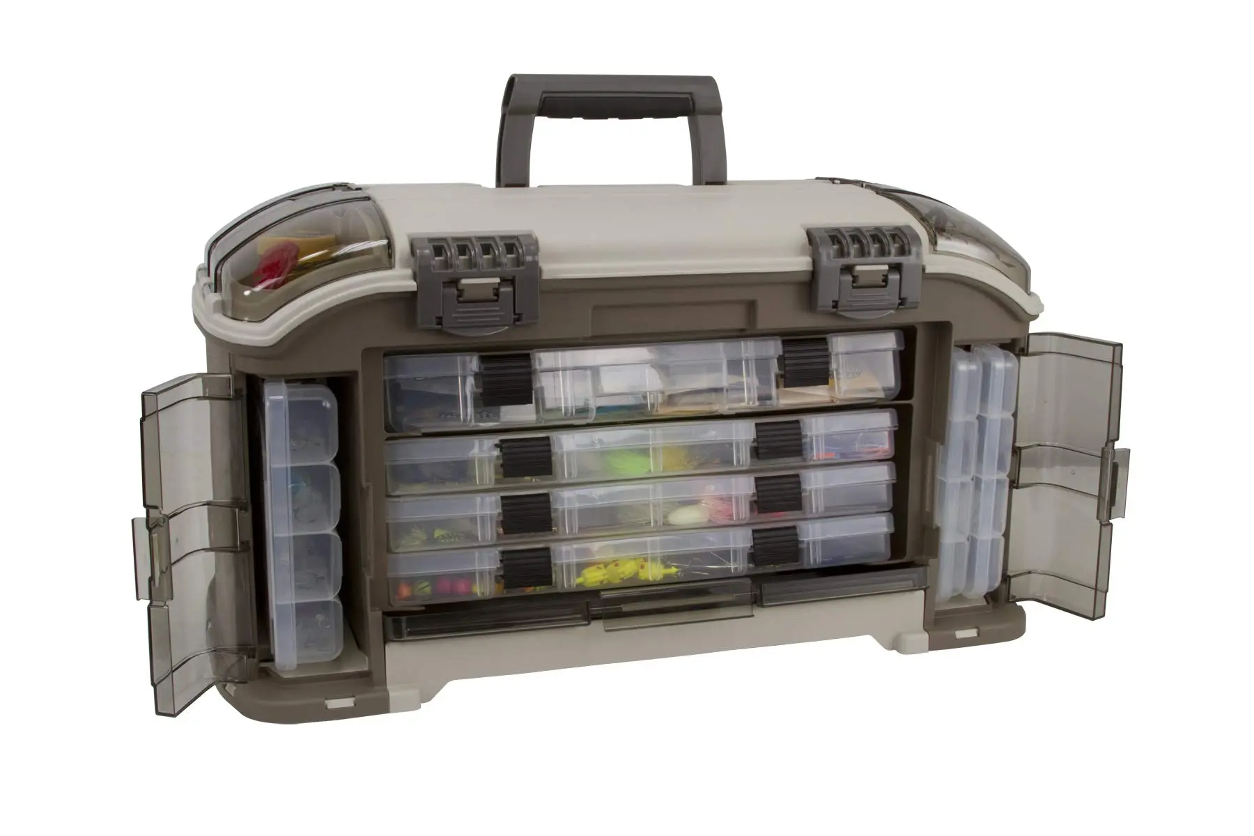 Plano Angled 787 Guide Series Stowaway Tackle System- Includes 7 Stowaways, Fishing Tackle Storage, Premium Tackle Storage