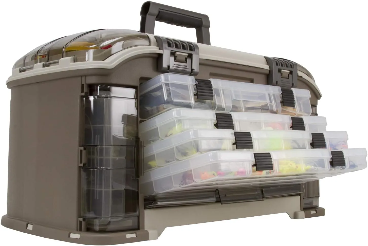 Plano Angled 787 Guide Series Stowaway Tackle System- Includes 7 Stowaways, Fishing Tackle Storage, Premium Tackle Storage