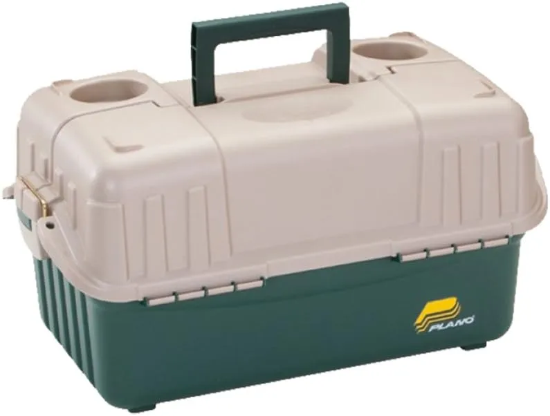 Plano Hip Roof Tackle Box w/6-Trays - Green/Sandstone